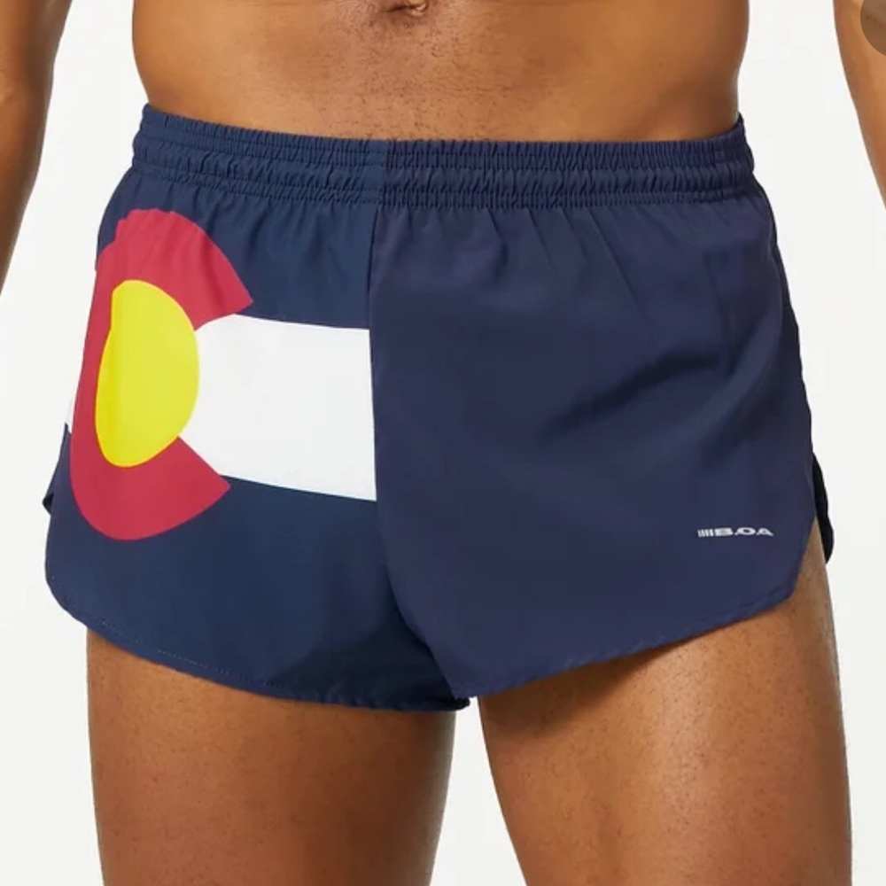 BOA Men's 1" Elite Split Short Colorado Flag